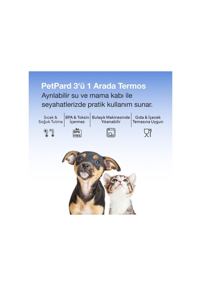 Petpard Termos 3 In 1 Mavi