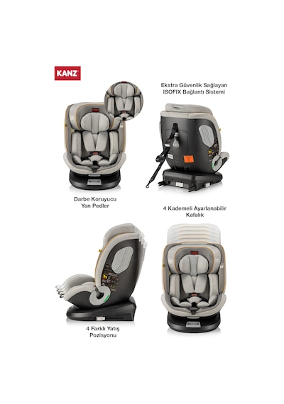 Kanz Safe N Rest I-size Oto Koltuğu Siyah