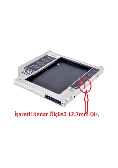 12.7mm Hdd Ssd Caddy Laptop Dvd Yuvası İçin 2.5 Sata Disk Takma Aparatı Optik Sürücü