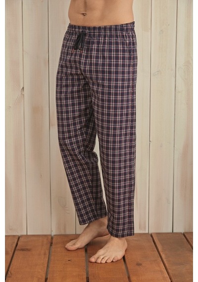 Kly Poplin Tek Pijama Altı Bordo