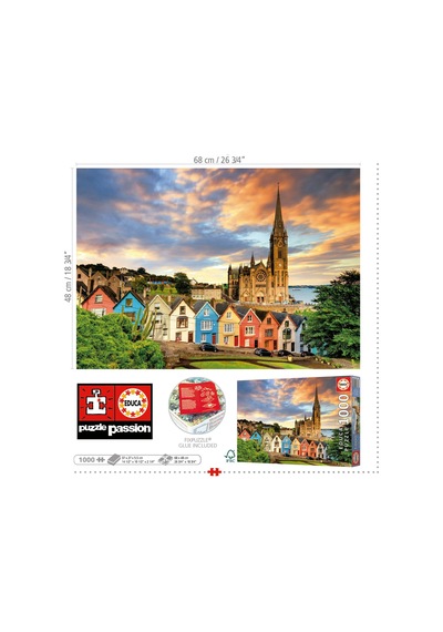 Educa 1000 Parça İrlanda Cobh Katedrali Puzzle - 19927 - Cobh Cathedral Ireland