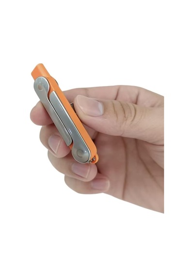 Katlanabilir Standlı Type-c To Type-c Adaptör Taşınabilir Mini Dock Şarj Ve Veri Dönüştürücü Anahtarlık Tasarım Turuncu
