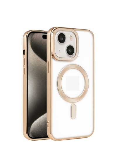 Apple Uyumlu iPhone 15 Kılıf Pütür Dizayn Magsafe Şeffaf Krns Case