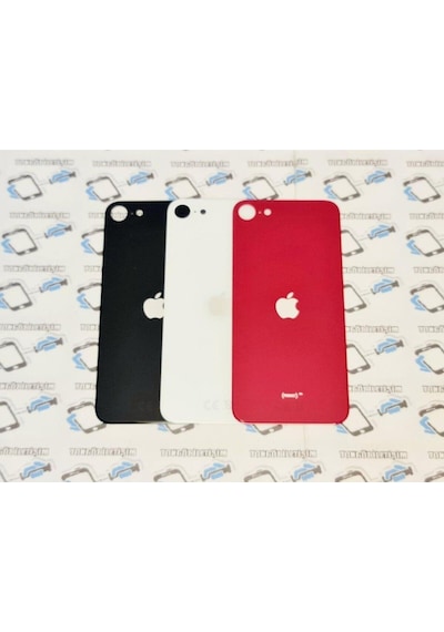 Apple Uyumlu iPhone Se 2020 Arka Kapak Pil Kapağı Cam Ürün Siyah Siyah
