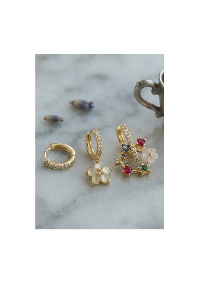 3 Lü Set Gold Renk Çiçek Model Küpe Tj-bkp11964 Evimdeyokyok