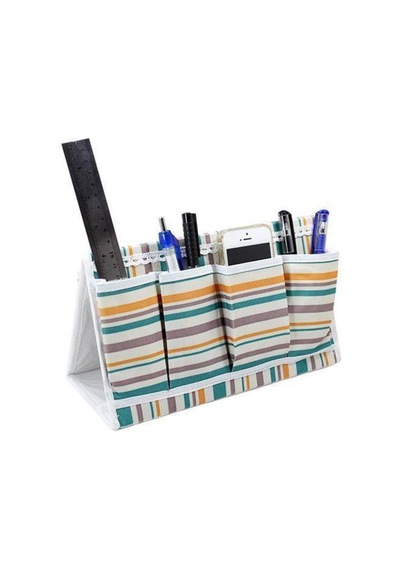Ofis Çalışma Masa Üstü Düzenleyici 8 Cepli Organizer Kumaş Turuncu Diğer