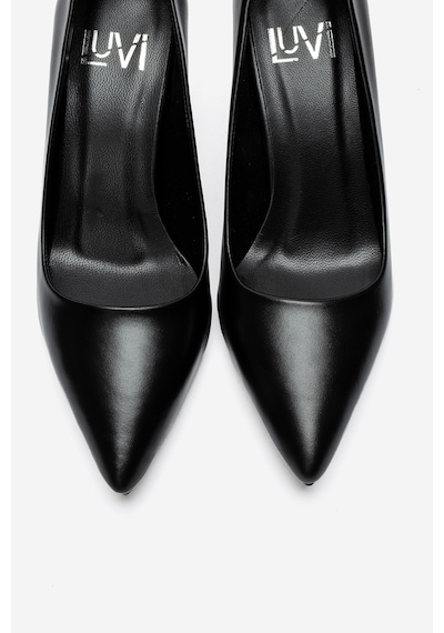 Luvi Shoes Clyde Siyah Cilt Hakiki Deri Kadın Topuklu Ayakkabı