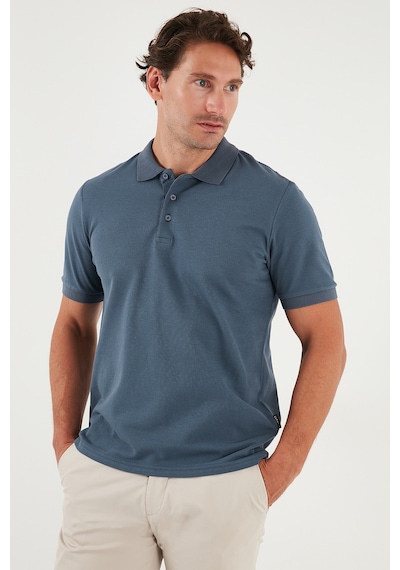Buratti Pamuklu Regular Fit Düğmeli Erkek Polo Yaka T Shirt 5902127 Koyu Petrol