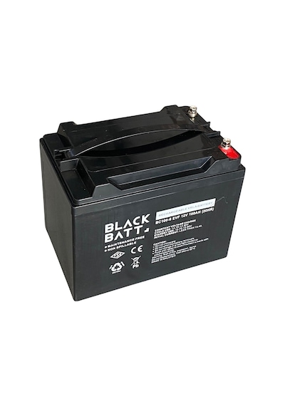 Black Batt 12v 100 Ah Elektrikli Bisiklet Aküsü Vrla Gel Battery 224 150 178 15.3 Kg Tse'li