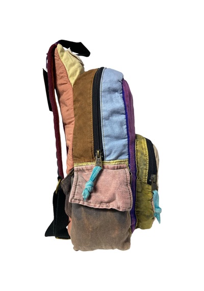 Old Cotton Cargo Kaliteli Laptop Bölmeli Vintage Disayn Sırt Gezi Çantası New Minola 25 Cm X 36 Cm Mor