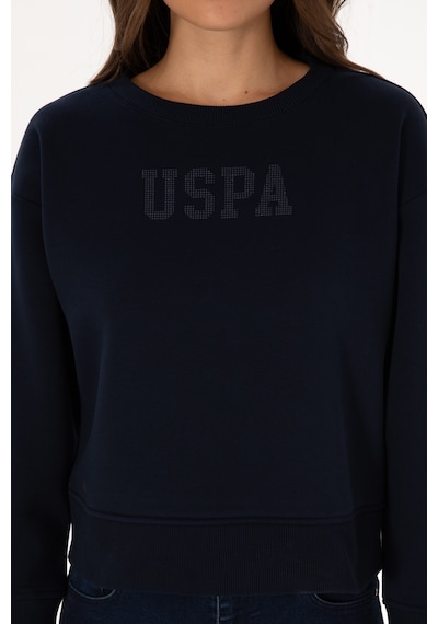 U.S. Polo Assn. Kadın Lacivert Bisiklet Yaka Basic Sweatshirt 50307752-VR033