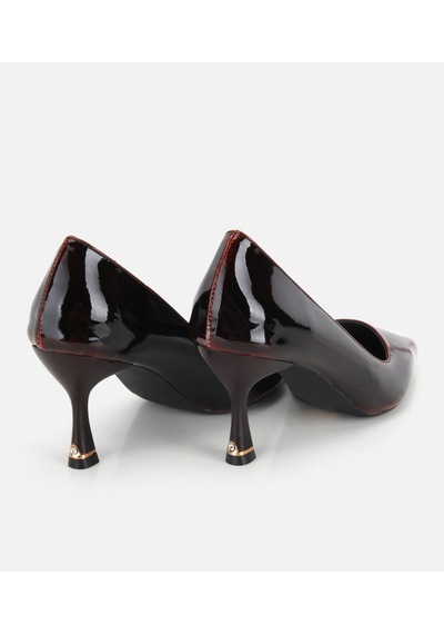 Hotiç Kadın Rugan Bordo Taş Detaylı İnce Topuklu Stiletto 01ayh332730a780 01ayh332730a780