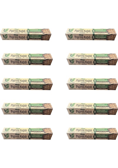 Roll-up Ağartılmamış Doğal Kesimli Fırın Pişirme Kızartma Kağıdı - 42x37 Cm. - 16 Yaprak - 10 Kutu