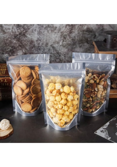 20 Adet 11x18 Şeffaf Metalize Kilitli Doypack Poşet Nem Ve Hava Geçirmez Gıda Ambalajı Belirtilmemiş