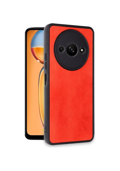 Xiaomi Redmi A3 4g Kılıf Aras Deri Kapak - Kırmızı -