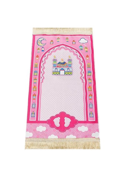Çantalı Çocuk Seccadesi - Kızımın Seccadesi Pembe