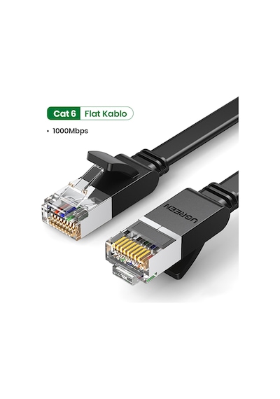 Ugreen Cat6 Flat Ethernet Kablosu, 30 Metre, 50182