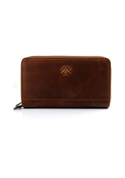 Alphaclub Bag Erkek Hakiki Deri Taba Çok Bölmeli El Çantası