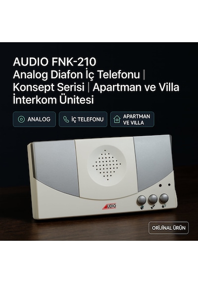 Audio Fnk-210 Analog Diafon İç Telefonu Konsept Serisi Apartman Ve Villa İnterkom Ünitesi