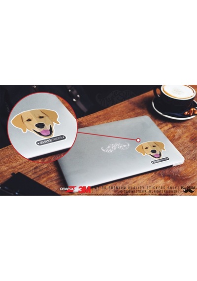 Bay Etiket Andg16 Golden Retriever Kopek Sticker