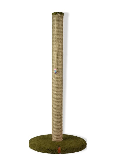 80 Cm Tırmalama Tahtası Silindir Taban Uzun Catnipli Tırmalama Tahtası Yeşil