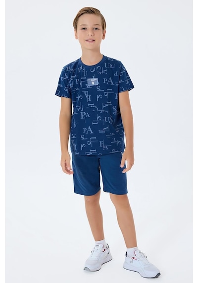 U.S. Polo Assn. Erkek Çocuk 2 Li Bermuda T-şhirt Takım Koyu İndigo-2302 İndigo