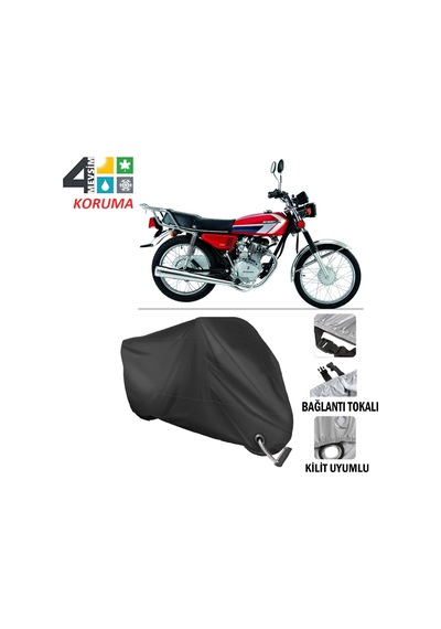 Seger Sg125 Motosiklet Brandası ( Kilit Uyumlu - Siyah