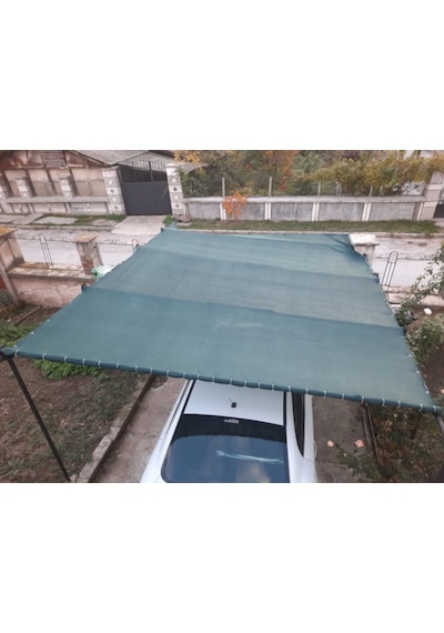Morilu Araba Gölgelik File - Otopark Gölgelik - Yeşil File 95'lik Şeritli Halkalı - Otopark Gölgeliği