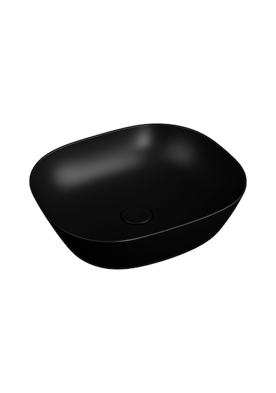 VitrA Plural Kare Alçak Çanak Lavabo Mat Siyah 7810B483-0016