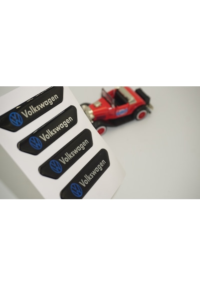 Volkswagen Logo Kapı Kenarı Koruma Metalize Damla Desen 3M Band