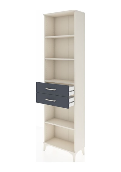Arges Dolap 4 Raflı 2 Çekmeceli 60x30x221 Aytaşı-antrasit Aytaşı