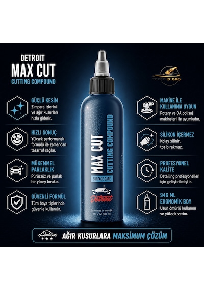 Detroit Max Cut Cutting Compound Pasta 946 Ml