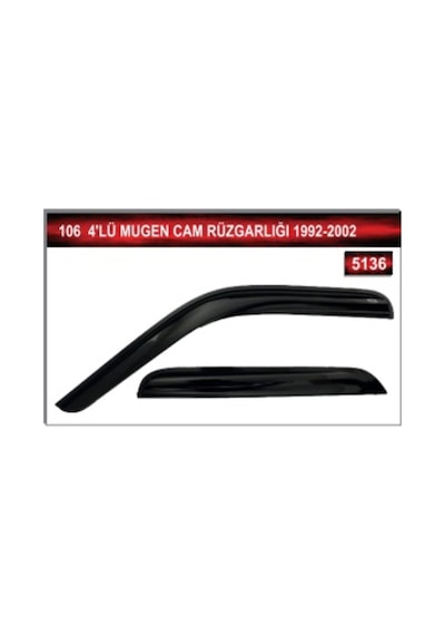 Peugeot 106 1992-2002 Model 4'Lü Mugen Cam Rüzgarlığı