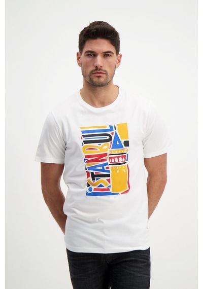 Rich Erkek Bisiklet Yaka Baskılı T-Shirt %100 Pamuk Tişört (481343905)