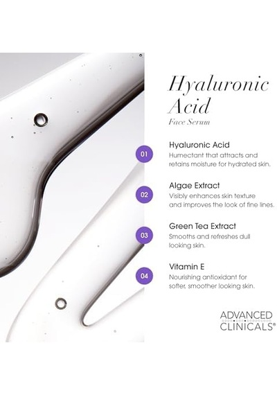 Advanced Clinicals Hyaluronic Acid Serum 52ml