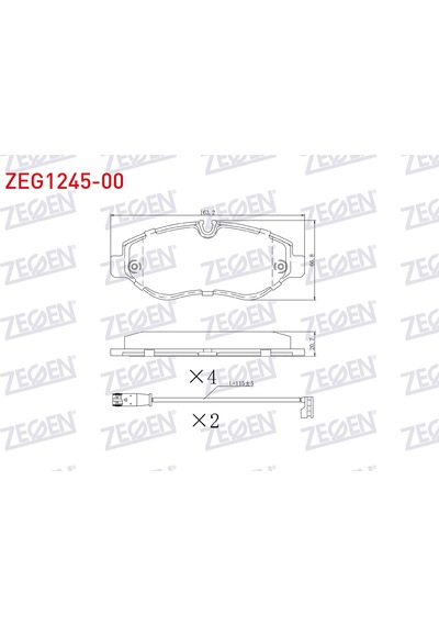 Fren Balatası Zegen Zeg124500 Sprinter 2006-2014 Crafter 2006-2018 Vito W639 2011-2014 Oem 9064210400