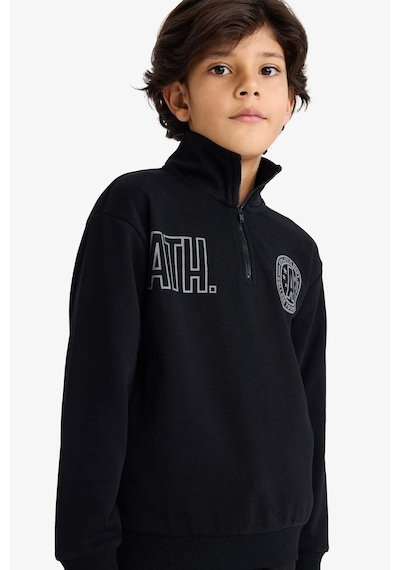 Defacto Erkek Çocuk Yarım Fermuarlı Dik Yaka Sırt Baskılı Sweatshirt G8370a825cwbk81 Siyah-bk81 Defacto Erkek Çocuk Yarım Fermuarlı Dik Yaka Sırt Baskılı Sweatshirt G8370a825cwbk81 Siyah-bk81