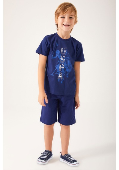 U.S. Polo Assn Color Painting Lacivert Erkek Çocuk Bermuda Takım
