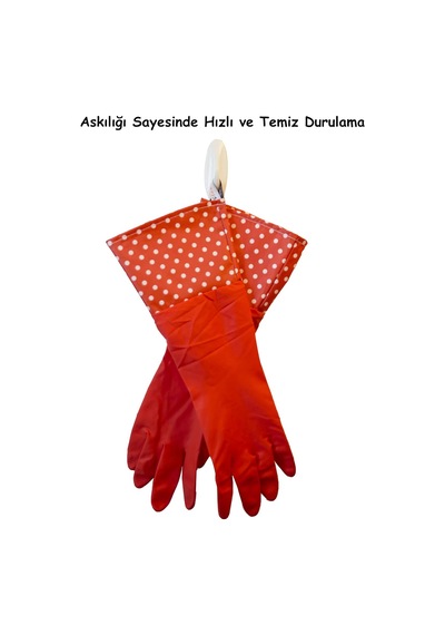 Glovely Hands Lateks Temizlik Eldiveni Ekstra Uzun Kollu, Kaymaz, Suya Dayanıklı, Pamuksu İç Dokulu, Mutfak & Ba 82171563