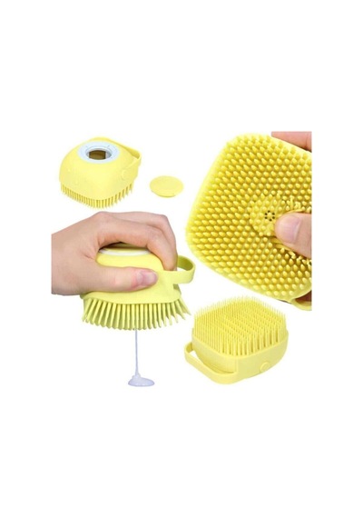 Şampuan Hazneli Silikon Peeling Duş Fırçası Masaj