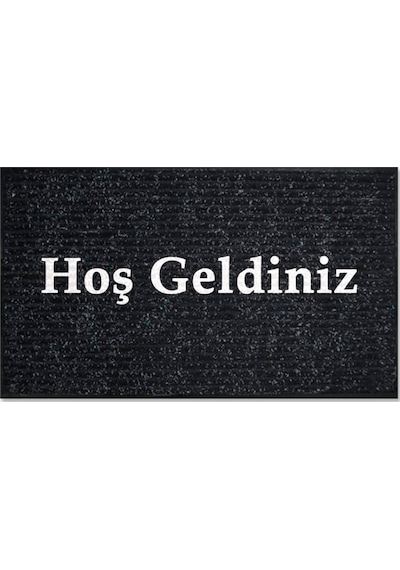 Balkon Ve Iç Dış Kapı Yıkanabilir Nem Alıcı Toz Alıcı Halı Kapı Önü Paspası Türkçe Hoş Geldiniz Kahverengi
