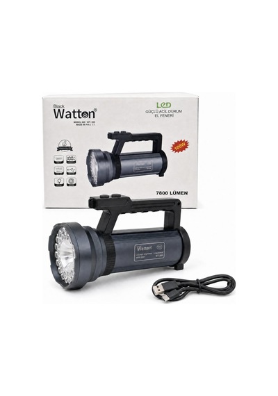 100w Işık Gücü 7.800 Lümen Şarjlı Güvenlik Feneri Wt-399 Hmngoxxtptprp Çok Renkli