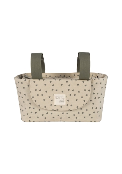 Walking Mum Poppy Bebek Arabası Kalpli Organizer Çanta Moss Yeşil