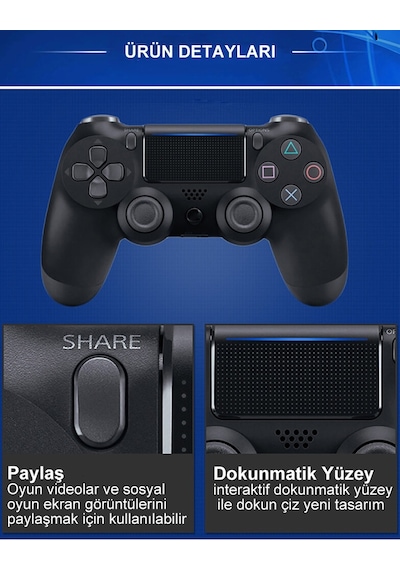PS4 Uyumlu Gamepad Joystick V2 Yeni Nesil Oyun Kol