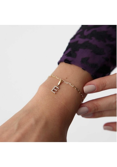 By Golden House Charm Harf Bileklik
