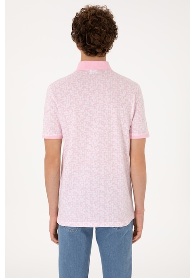 U.S. Polo Assn. Erkek Regular Fit Polo Yaka Açık Pembe Tişört 50306837-VR078