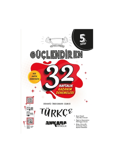 Ankara Yayıncılık 5.sınıf Güçlendiren Türkçe 32 Haftalık Deneme