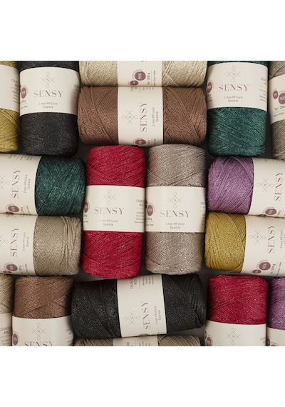 Premium Simli 200 Gr Polyester Makrome Ipi Sütlü Kahve 2 Mm - 230 M Supla Ip Ve Çanta İpliği
