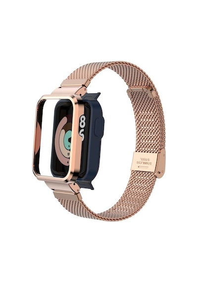 Xiaomi Redmi Watch Mi Watch Lite Uyumlu Krd-59 Metal Zore Kordon-siyah