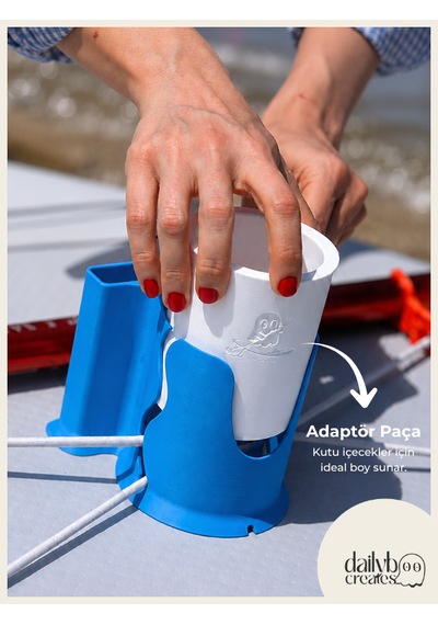 Paddle Board Sup Board Kano Termos Kutu İçecek Telefon Ve Gözlük Tutucu - Mavi